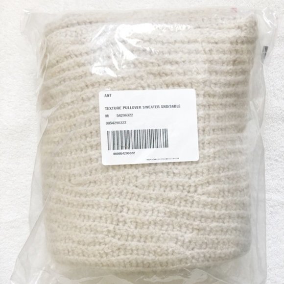 NWT Anthropologie Handmade Cottage Neutral Oversized Wool Knit CAMILA Sweater M - Picture 11 of 11